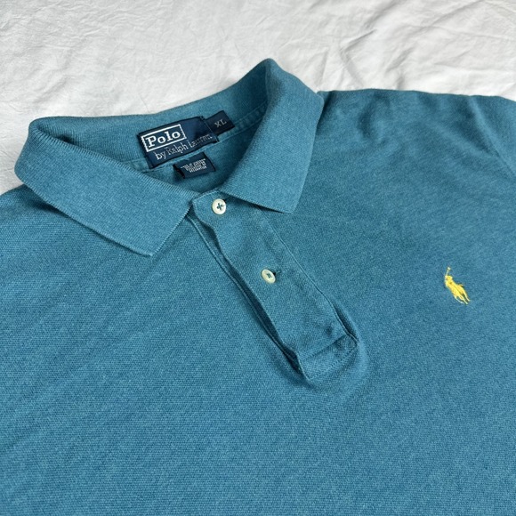 Polo Ralph Lauren Other - Polo Ralph Lauren Shirt Mens XL Blue Teal Yellow Pony Cotton Nautical Preppy‎